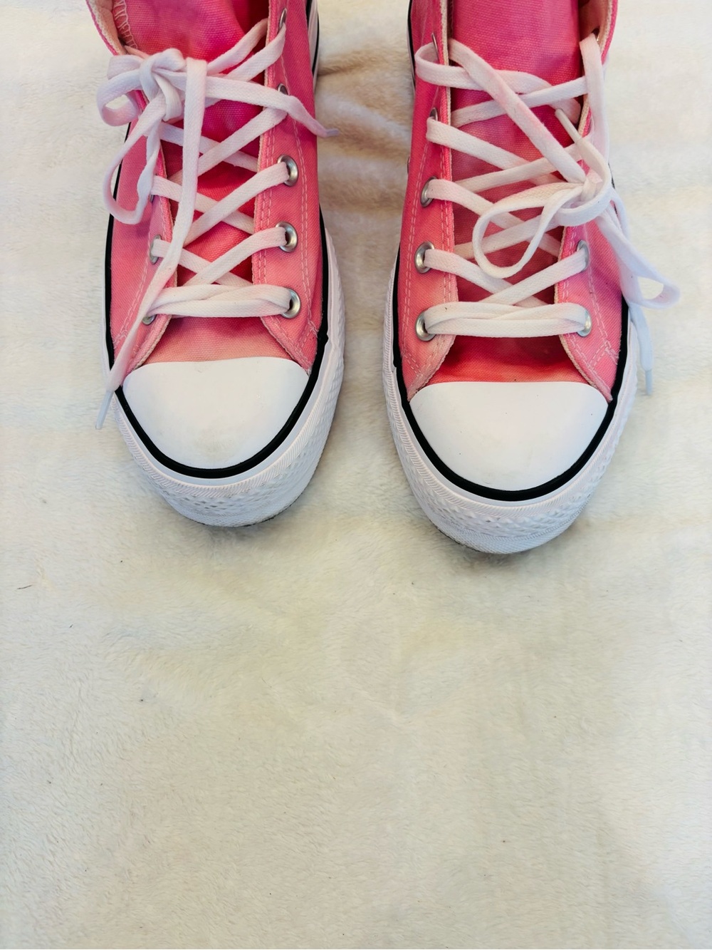 Converse Women’s Light Pink High-Top Platform Sneakers size 10 - Picture 8 of 10